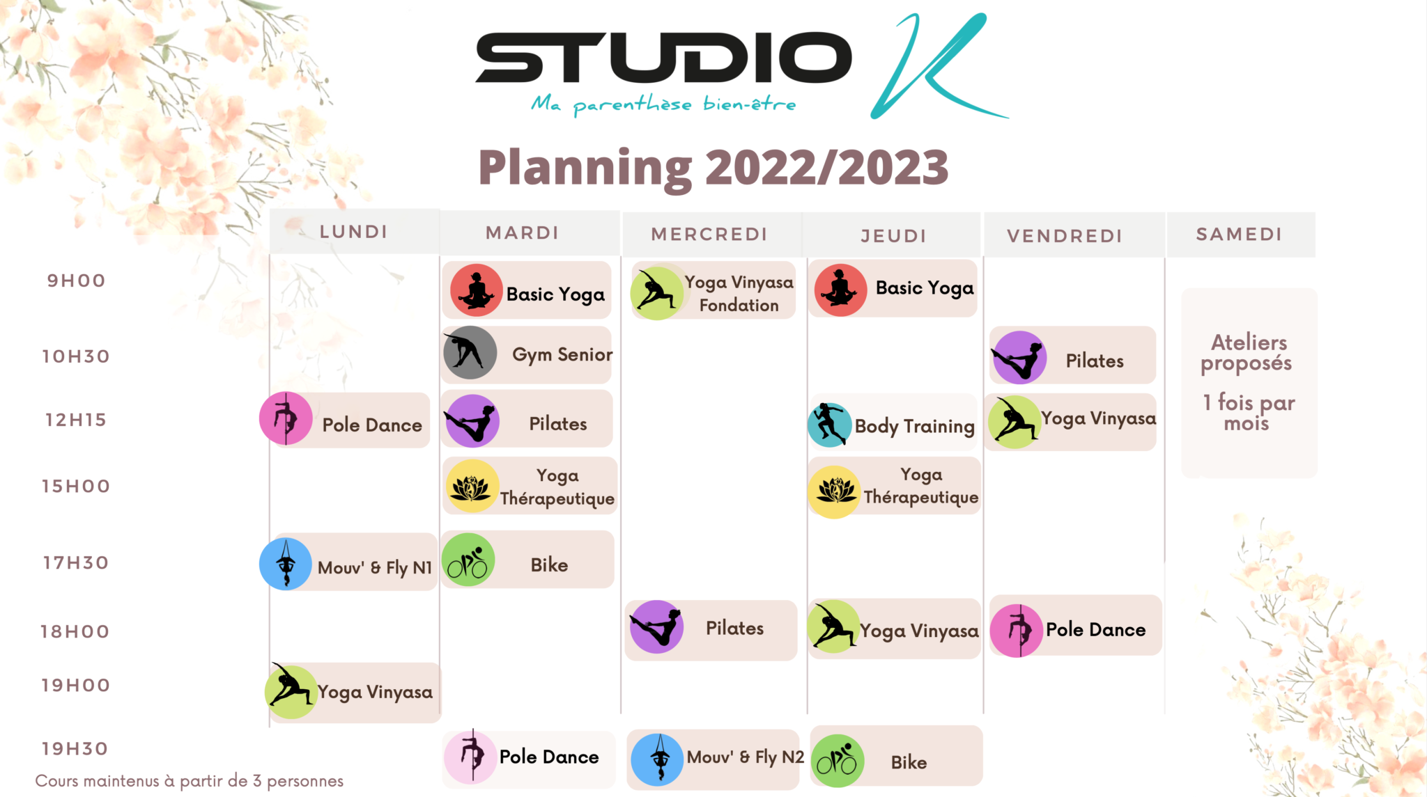 PLANNING 2022-2023 - Le Studio K